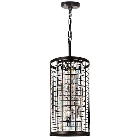 Cwi Lighting Meghna 4 Light Up Chandelier With Brown Finish 9697P11-4-192